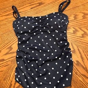 Soma navy polka dot tankini top